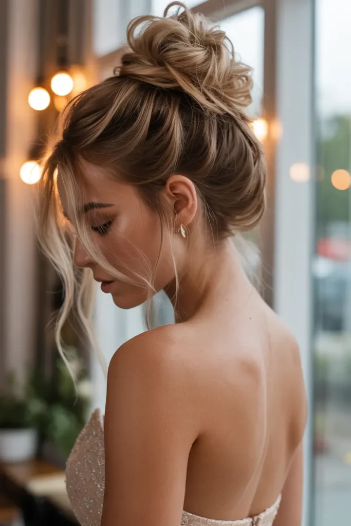 1. High Messy Bun