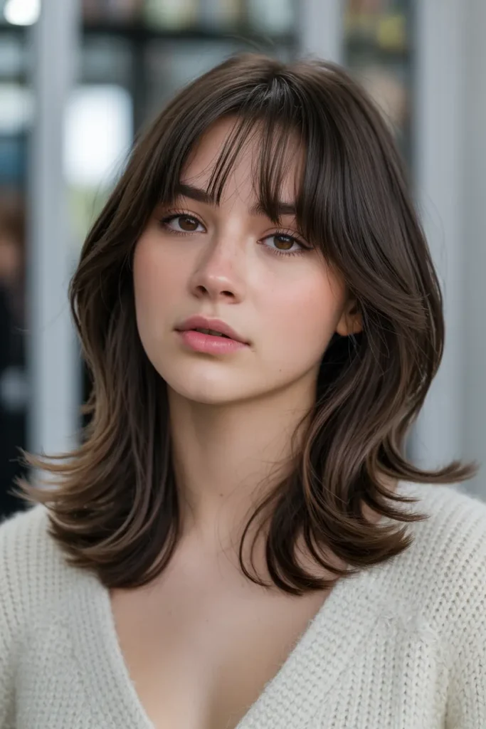 1. Korean See Through Bangs Cut