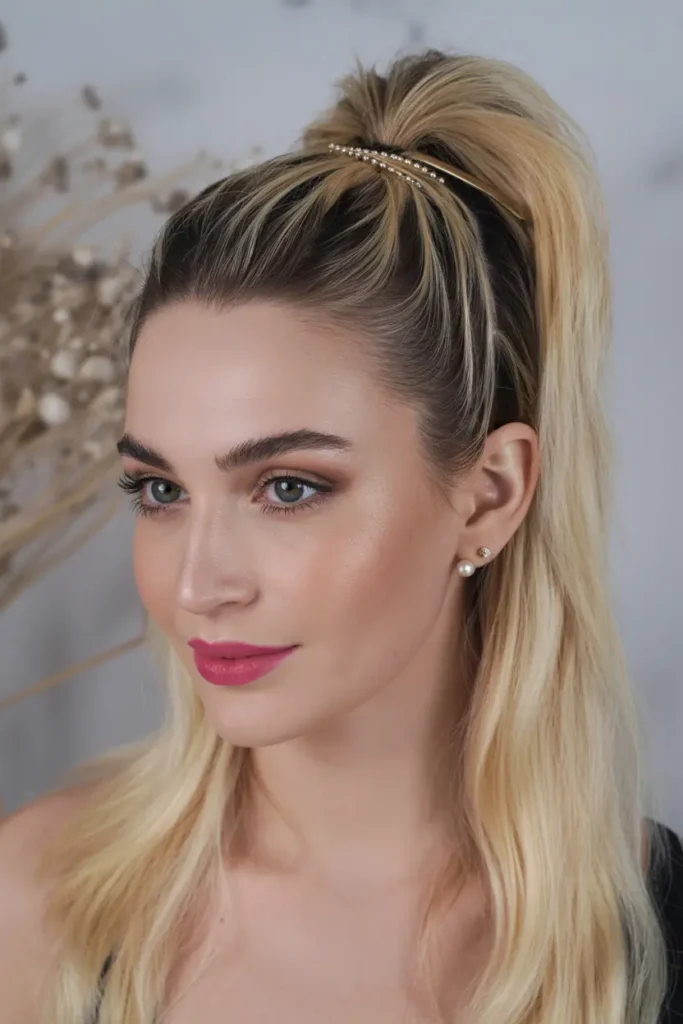 1. Sleek High Ponytail