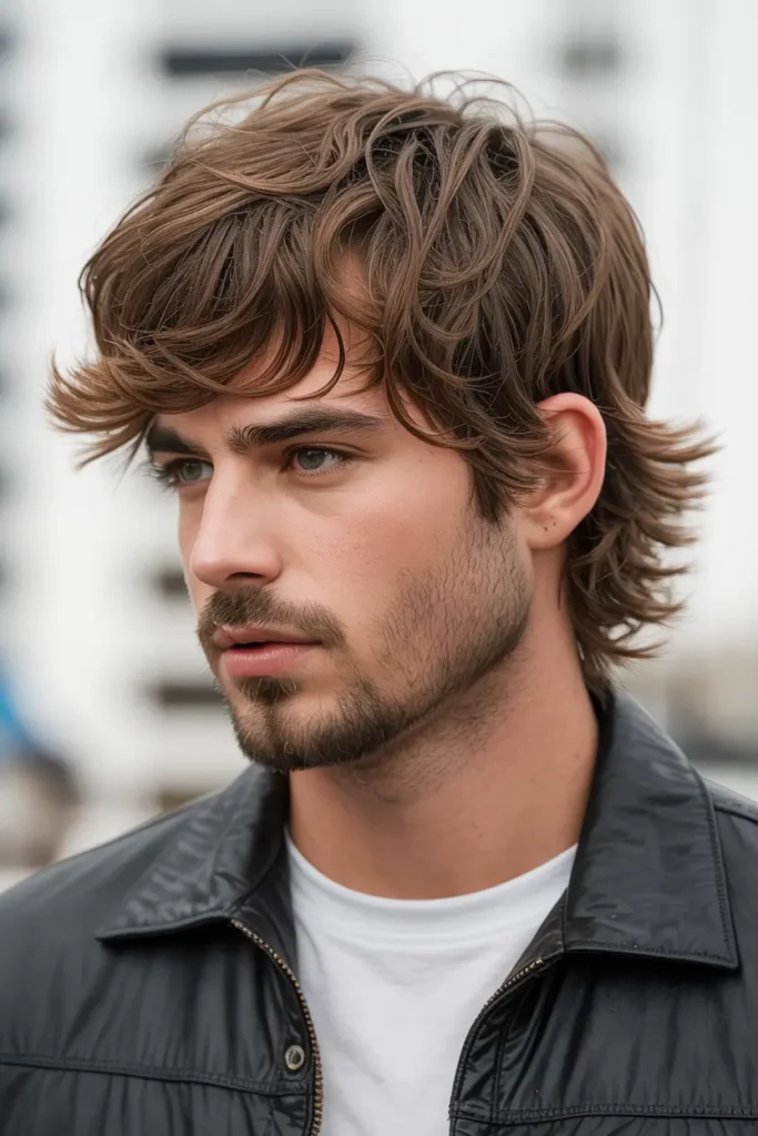 1. Textured Shag Mullet