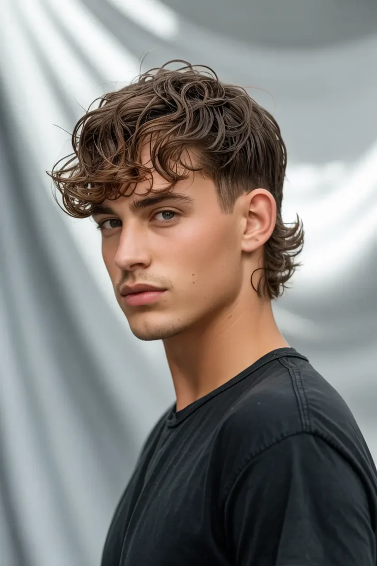 20 Wavy Mullet Cool Men’s Hairstyle Idea