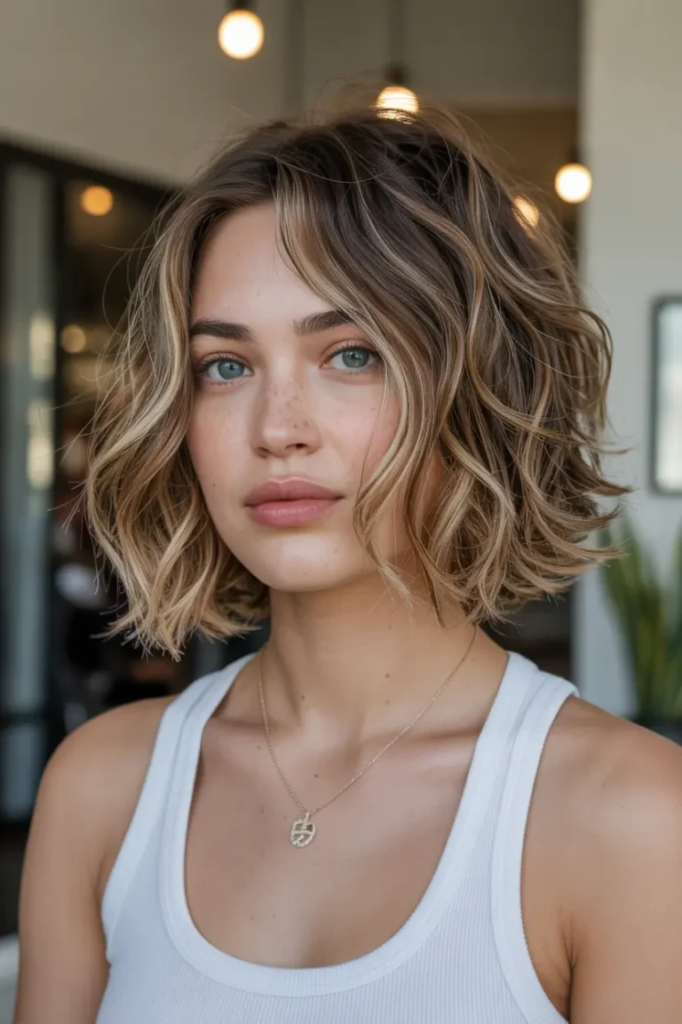Wavy Layered Bob hairstyles