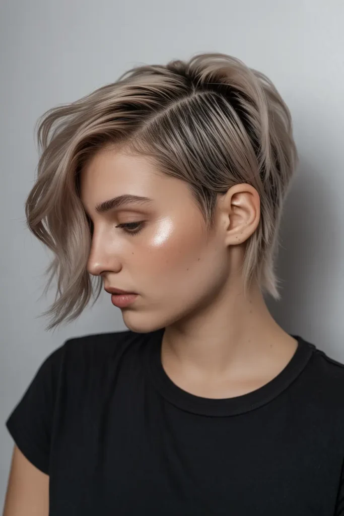 12. Asymmetrical Short Mullet
