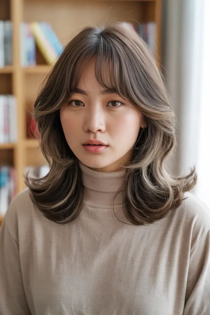 13. Korean Curtain Bangs Haircut