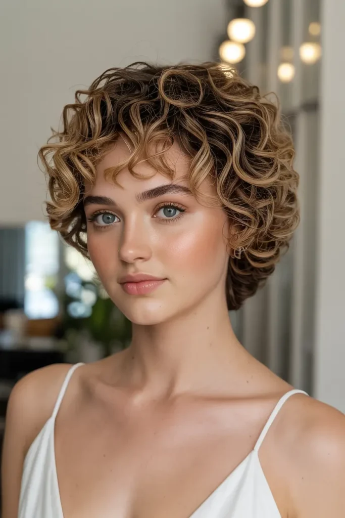 15. Short Curly Crop Style
