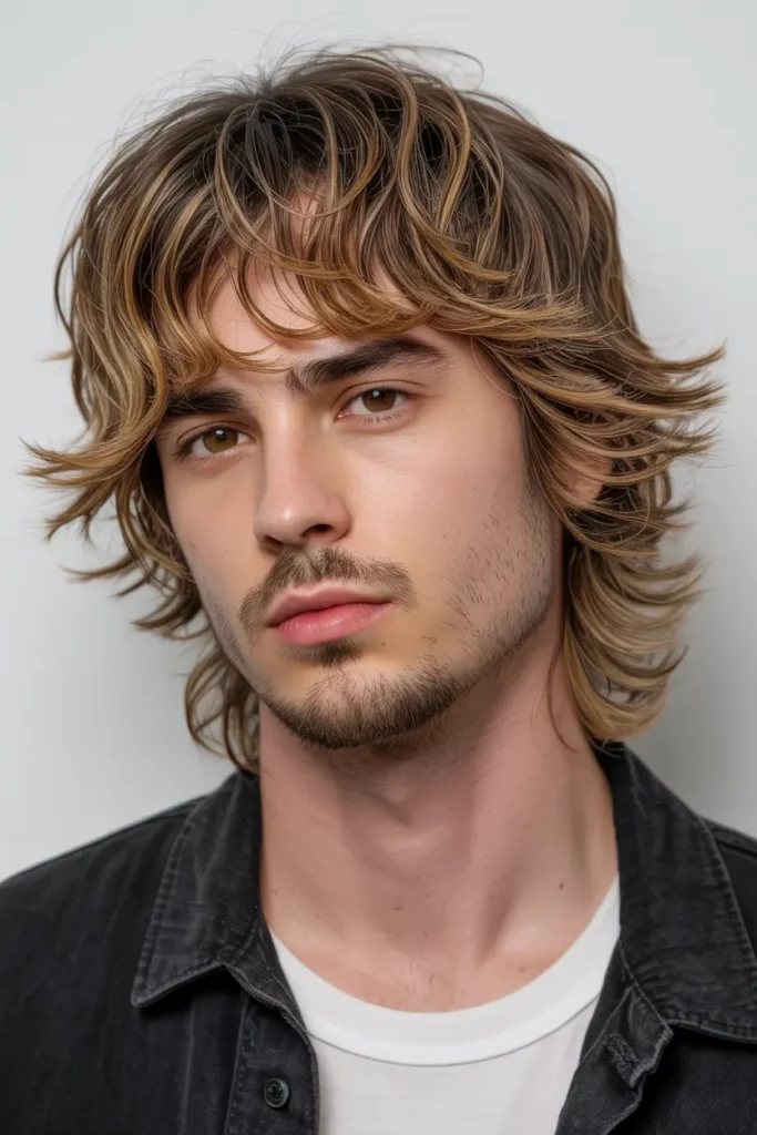 15. Wispy Fringe Shag Mullet