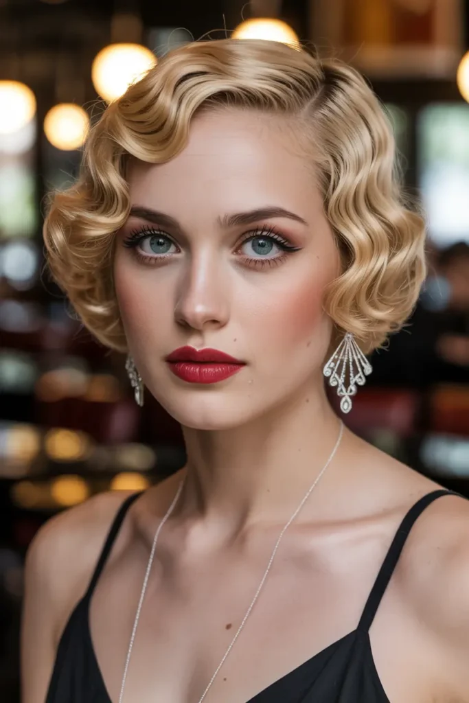 16. Retro Finger Wave Bob