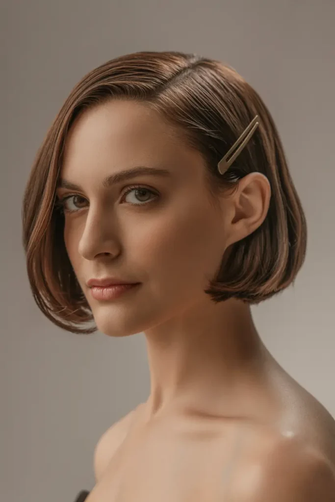 17. Italian Bob with Pin Tuck