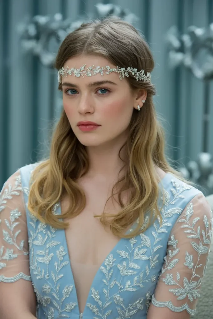 17. Loose Waves with Headpiece