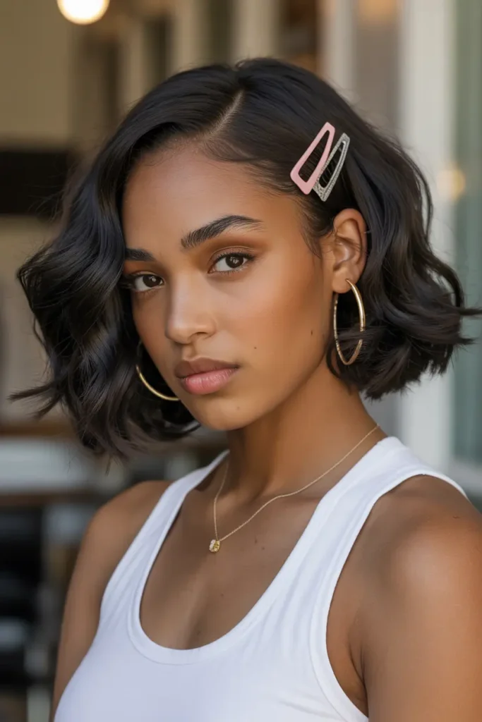 17. Tucked Bob with Clips