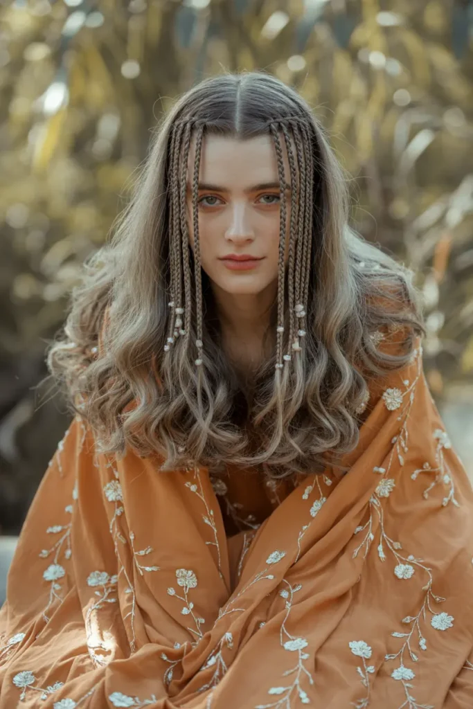 18. Side Braids with Beads