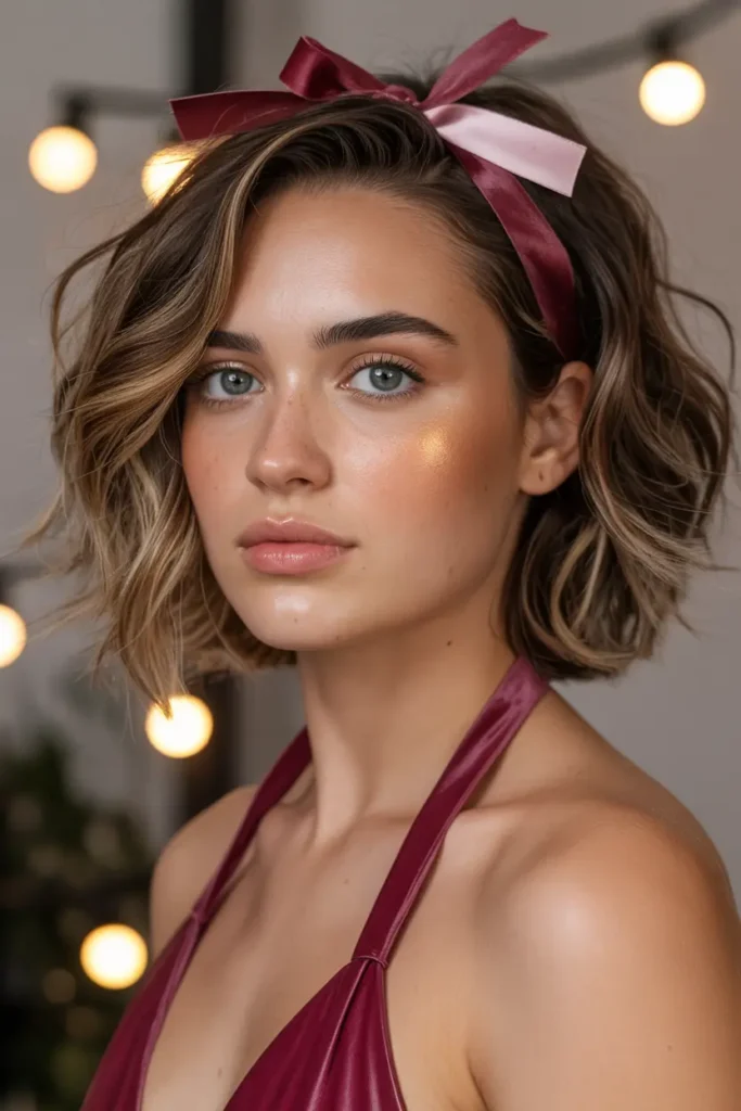 18. Textured Crop with Ribbon