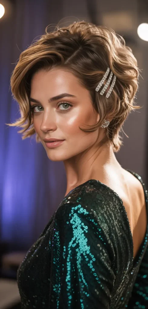 20. Party Updo with Short Layers
