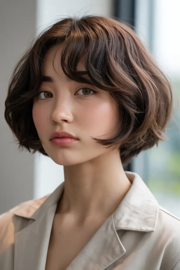 3. Korean Two Block Bob Cut