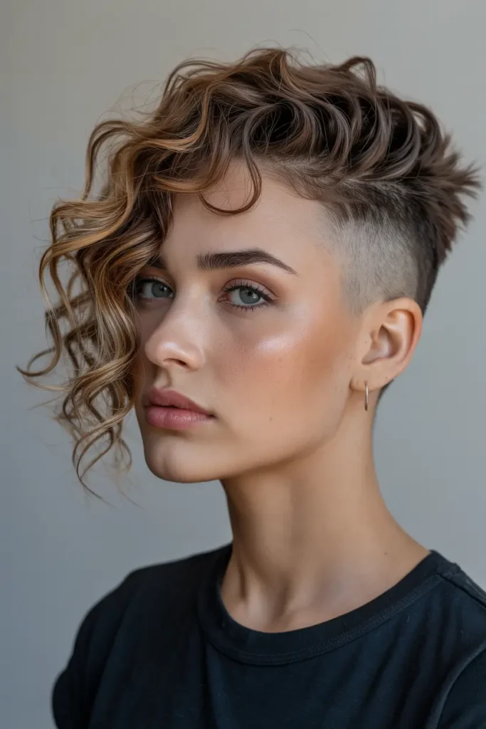 5. Curly Crop with Fade