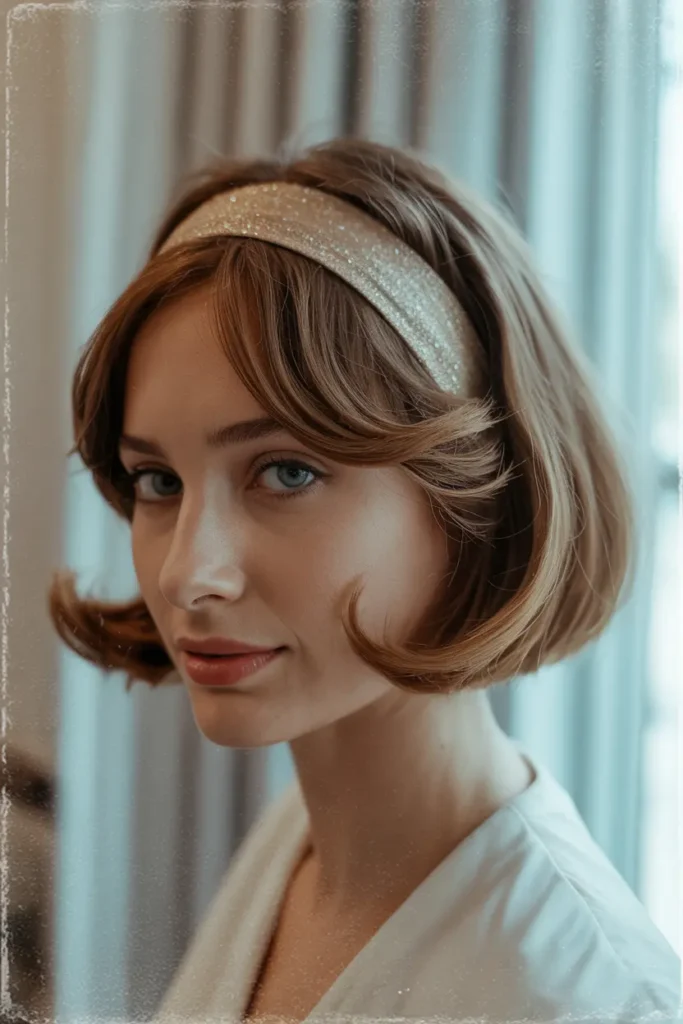 9. Italian Bob with Headband