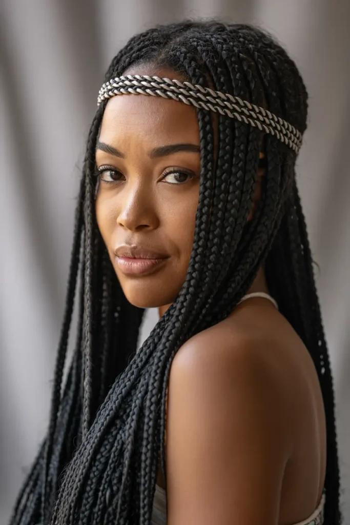 13. Fulani Braids with Headband