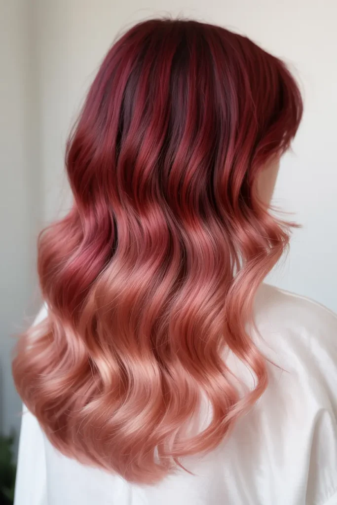 10. Soft Cherry Red Fade