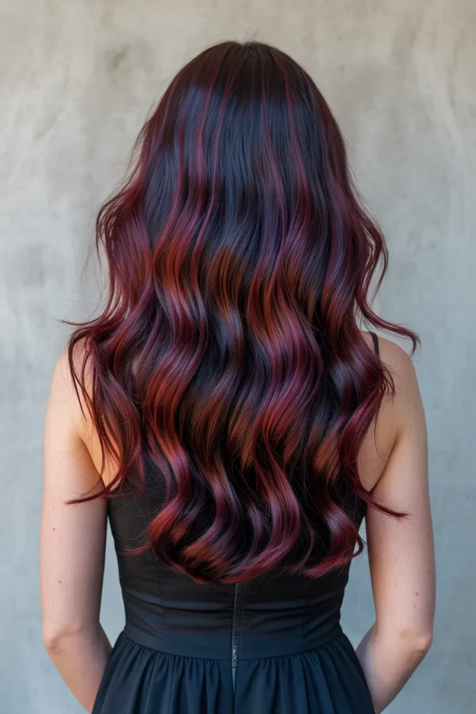 13. Dark Cherry Red with Black Base