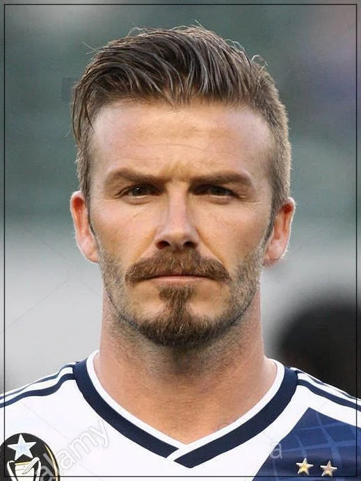 Short Tousled Hair with Chevron Beard