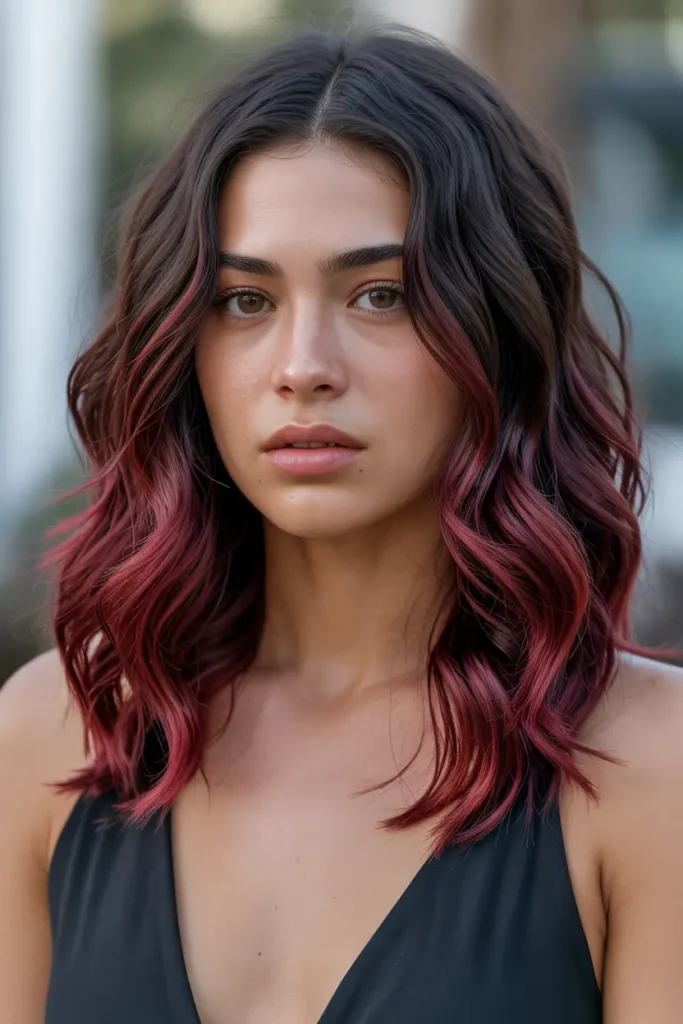 20. Black Cherry with Dark Roots