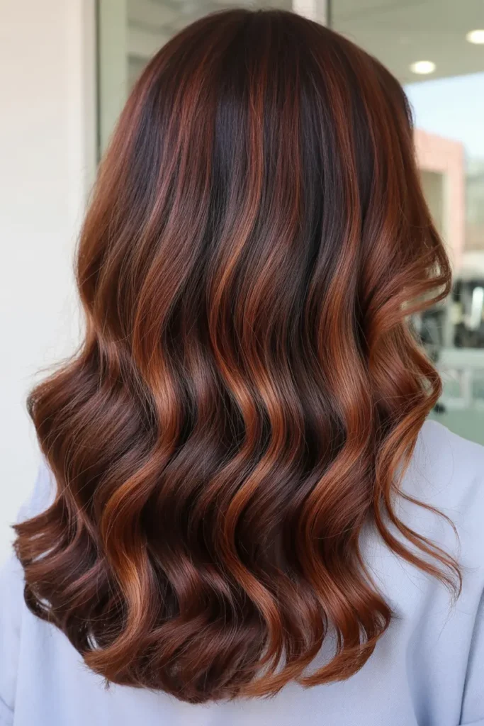 3. Cherry Brown Balayage