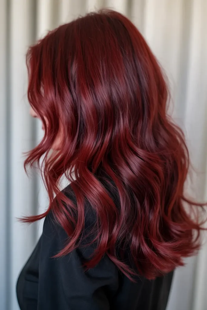 3. Glossy Deep Cherry Red