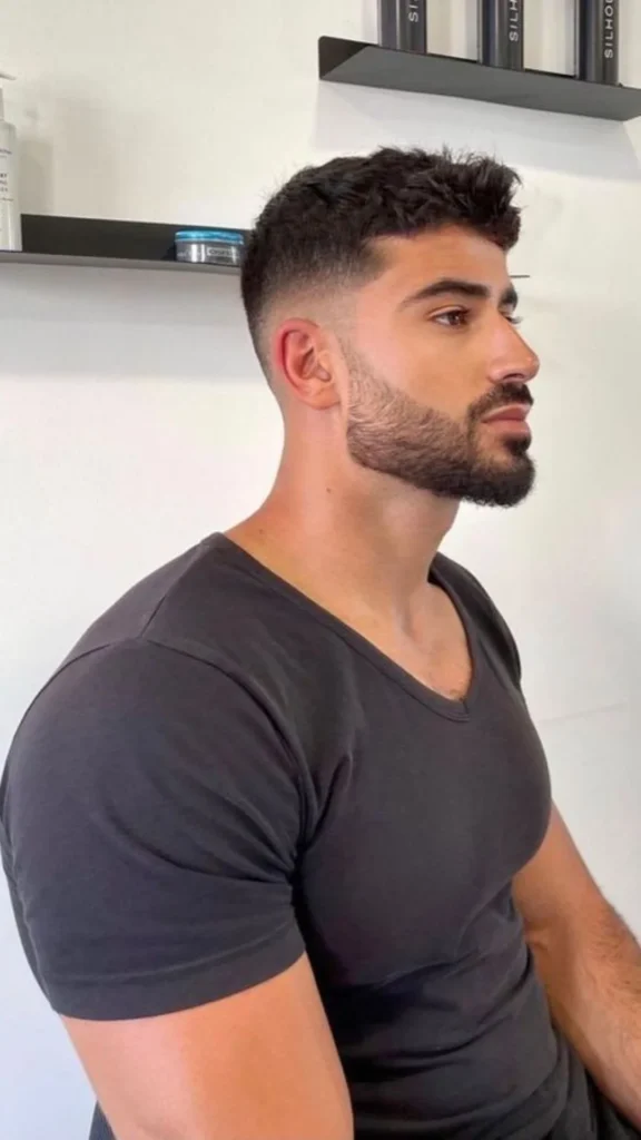 Brushed-Up Crop with Sculpted Beard