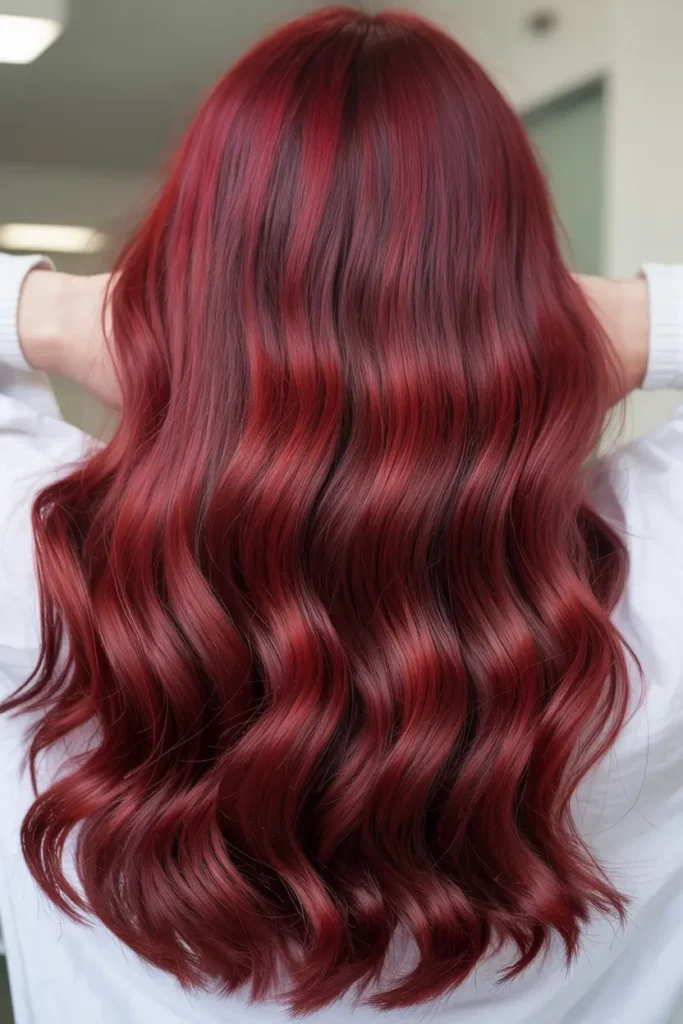 5. Vibrant Cherry Red Ombre