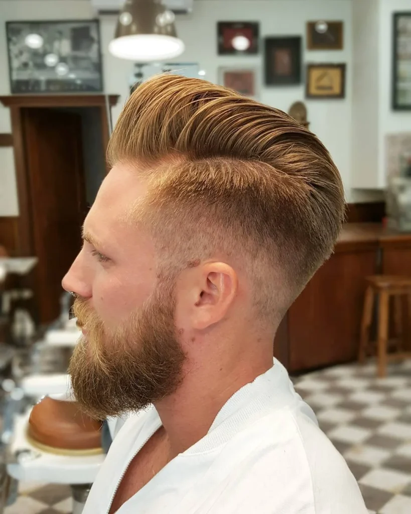 Short Pompadour with Corporate Beard